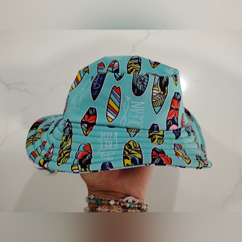 Colorful Surfboard Print Bucket Hat For Kids